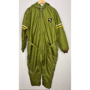 United Pioneer John Deere Coverall Boiler Suit Mens Green Vintage Snow Suit